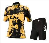 Ensemble Cyclisme BORA | Maillot de Vélo à Manches Courtes + Cuissard
