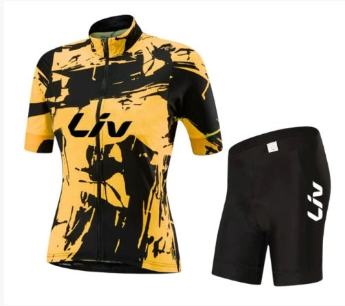 Ensemble Cyclisme BORA | Maillot de Vélo à Manches Courtes + Cuissard