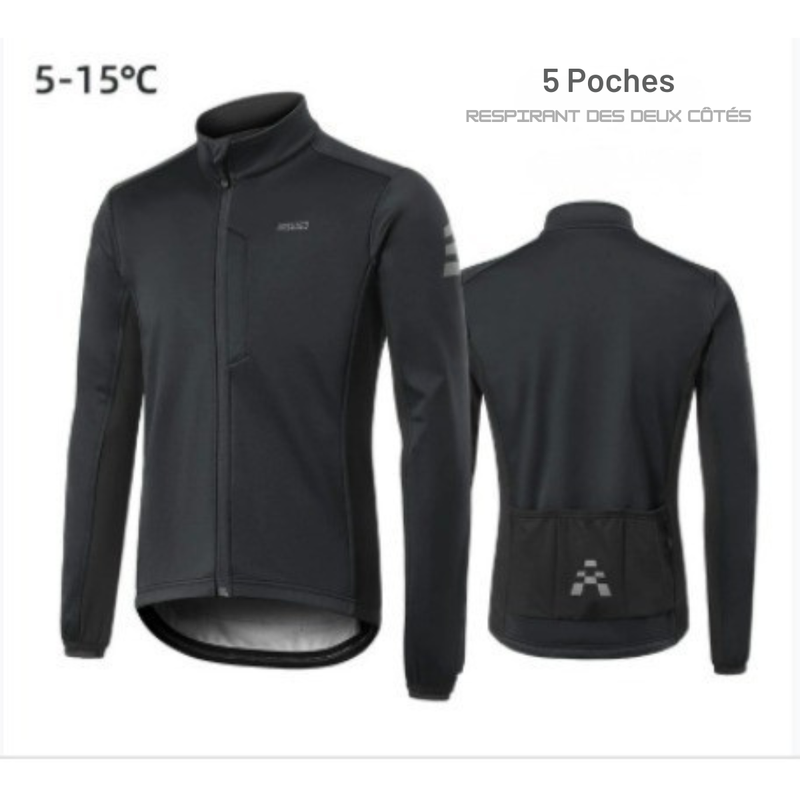 Veste de Cyclisme Hiver | Coupe-Vent, Chaude & Doublée Polaire
