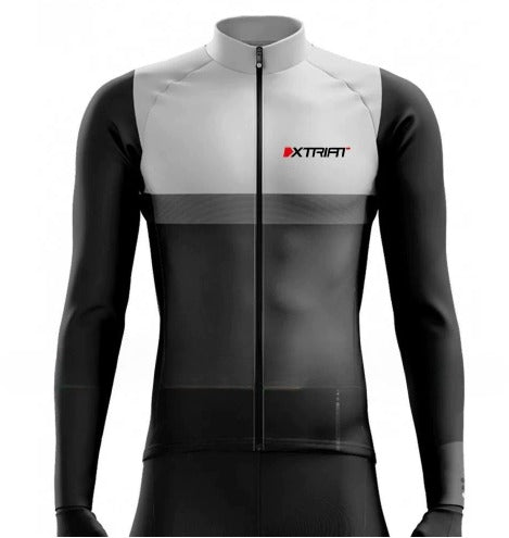 XTRIAT Maillot de Cyclisme Hiver Homme | Polaire, Chaud & Résistant au Froid